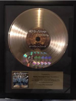 Gold Record Presented to Ricky Naranjo y Los Gamblers